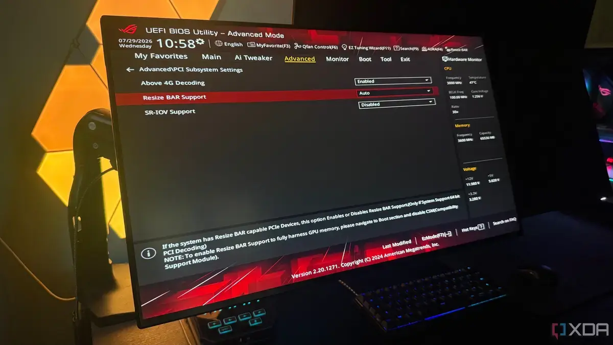 Nvidia Quietly Disables Resizable BAR in Games Even When BIOS Shows It Enabled