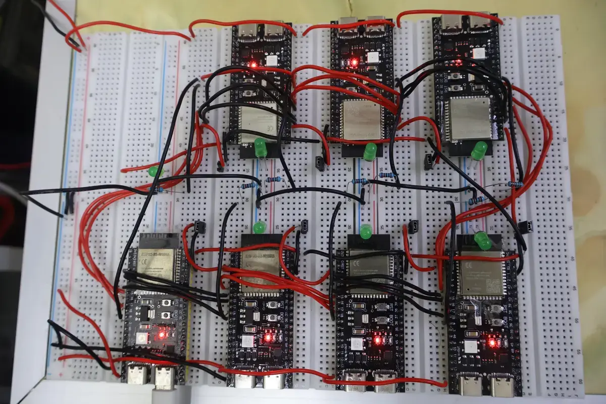 Someone Wired Seven ESP32 Boards to Run a Small Language Model