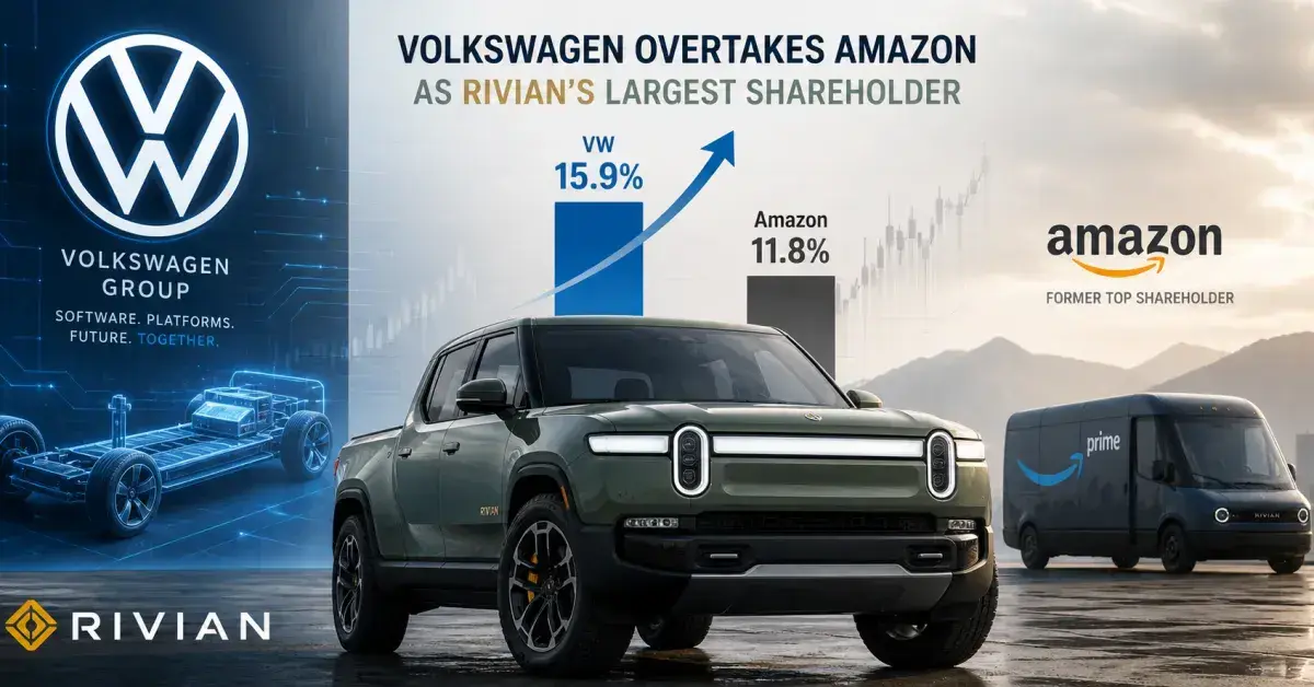 Volkswagen Now Holds Biggest Rivian Share