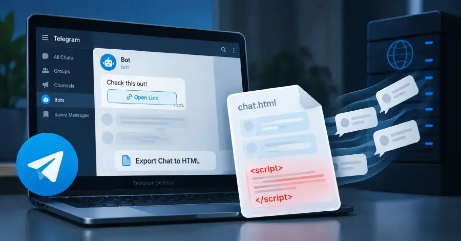 Telegram Desktop Flaw Allows Hidden JavaScript to Steal Messages via HTML Export