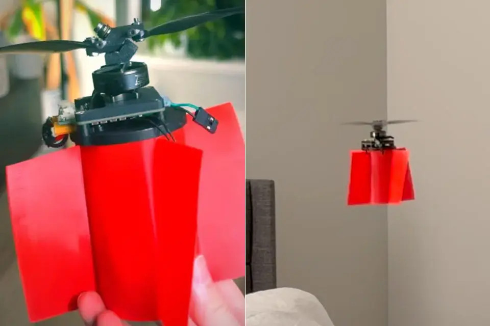 This Compact Single Propeller Drone Hovers Using Just One Motor